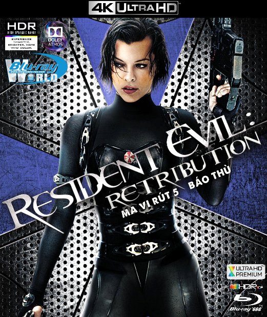 4KUHD-623. Resident Evil Retribution 2012 - Ma Vi Rút 5 : Báo Thù 4K-66G (TRUE- HD 7.1 DOLBY ATMOS - HDR 10+)